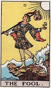 Rider-Waite-Smith Major Arcana card 00: The Fool