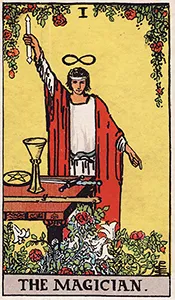 Rider-Waite-Smith Major Arcana card 01: The Magician