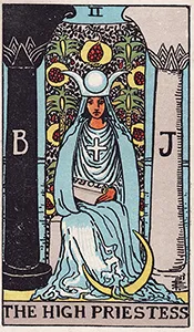 Rider-Waite-Smith Major Arcana card 02: The High Priestess