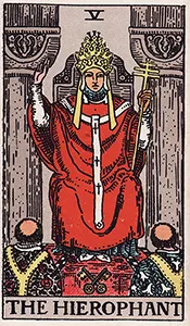 Rider-Waite-Smith Major Arcana card 05: The Hierophant