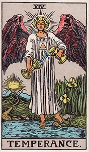 Rider-Waite-Smith Major Arcana card 14: Temperance