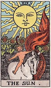 Rider-Waite-Smith Major Arcana card 19: The Sun
