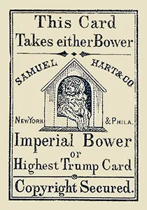 The earliest American Imperial Bower Joker card by Samuel Hart.