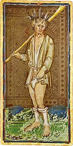 Visconti-Sforza card 00: Il Matto