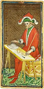 Visconti-Sforza card 01: Il Bagatto