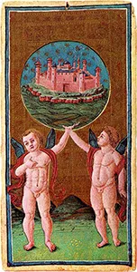 Visconti-Sforza card 21: Il Mondo